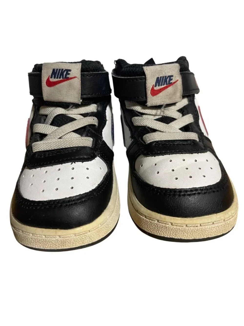 Nike Court Borough Mid 2 Size 6C White Black University Red Colorway Toddler